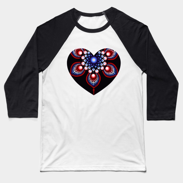 Mandala heart Baseball T-Shirt by Rumpelstilskin Shop